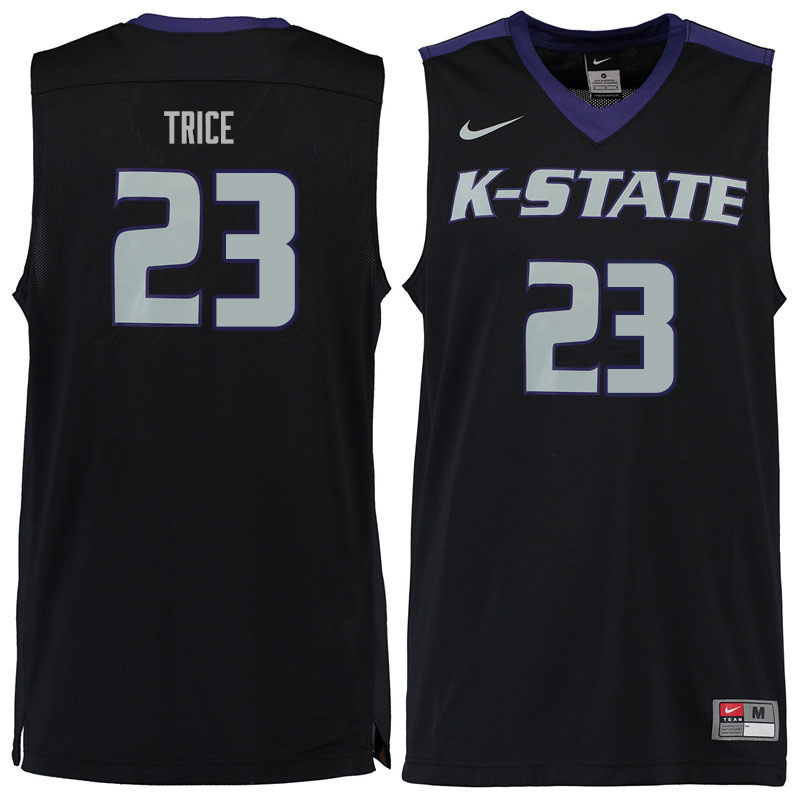 Men #23 Austin Trice Kansas State Wildcats College Basketball Jerseys Sale-Black